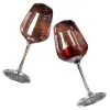 Dos o dos vasos de vino con vaso graduado vaso de vino blanco vaso de vino rojo vaso de fuego Item Picture